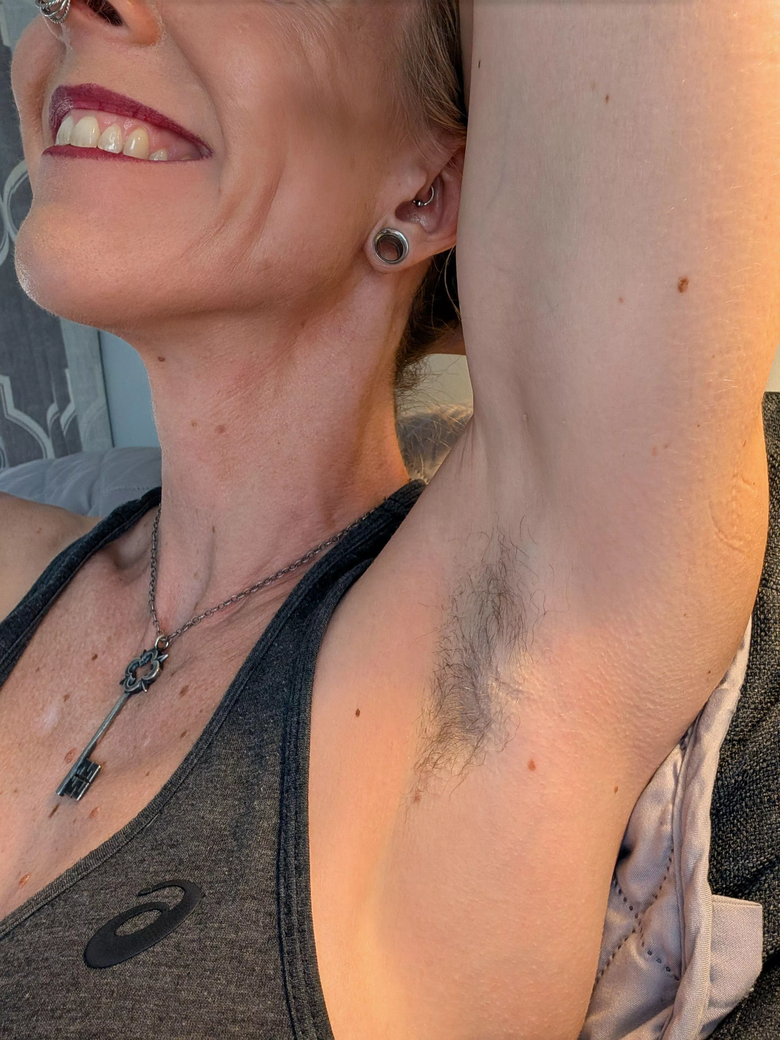 Not having to shave always brings a smile to my face.