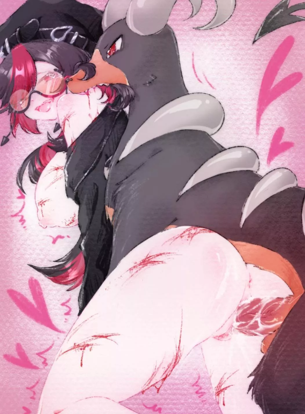 Pinned down and attacked by a Houndoom (Dorisss)