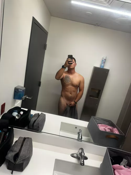 Post-fire shower. 😏