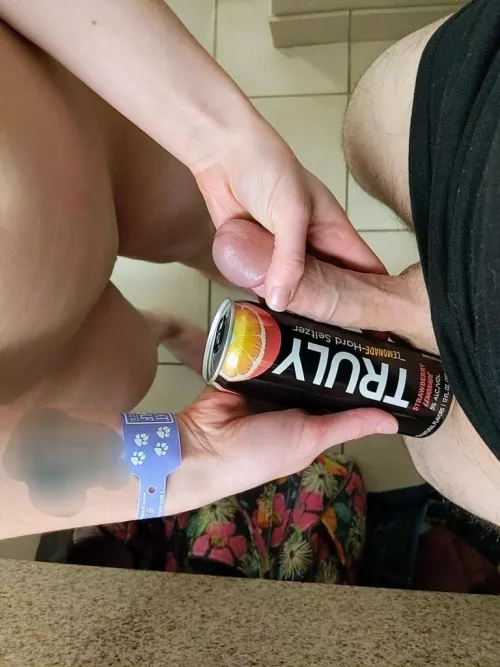 Question is....jerk him off or drink my drink? 