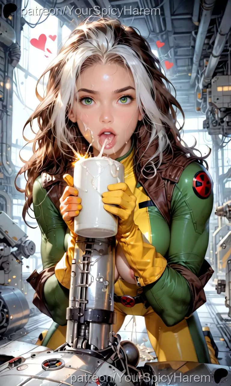 Rogue (YourSpicyHarem) gets her pleasure