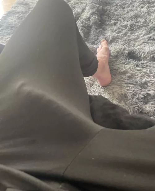 Showing through my black sweats