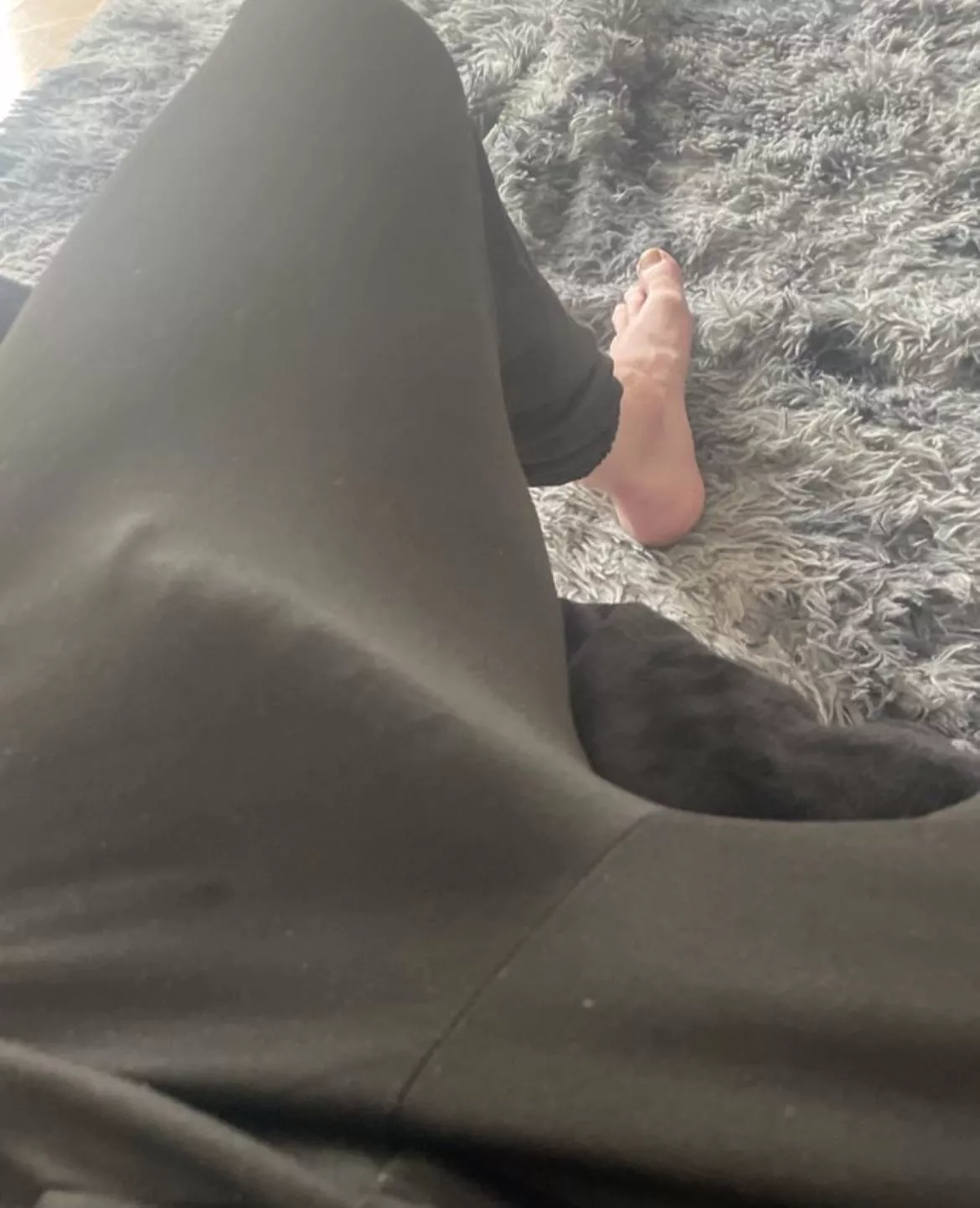 Showing through my black sweats