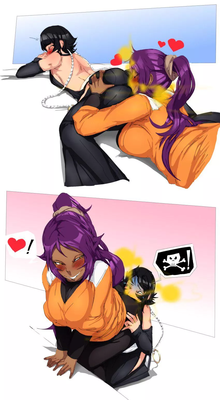 Soi Fon and Yoruichi (Lazei)