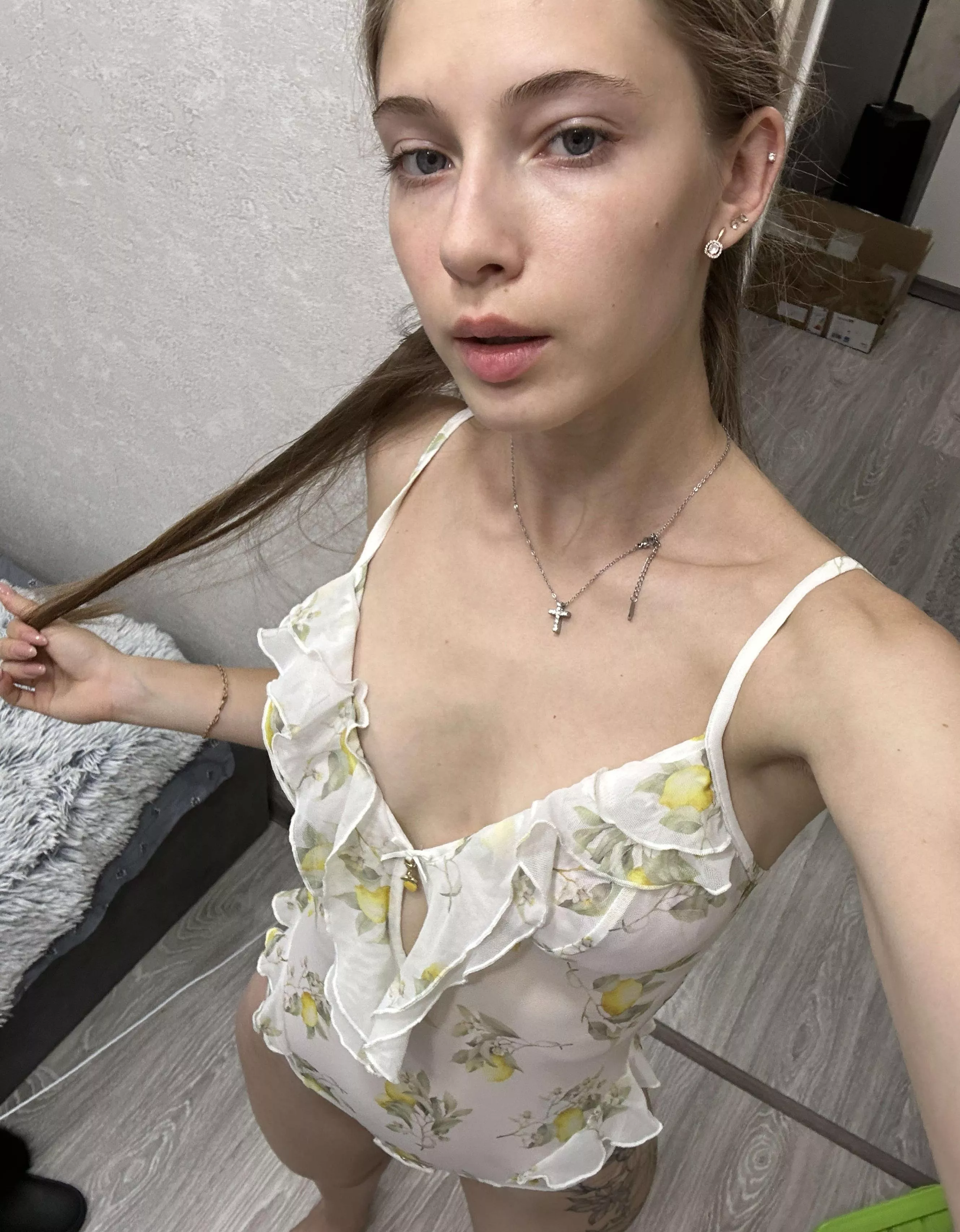 Somebodys got to get this white lingerie ff me