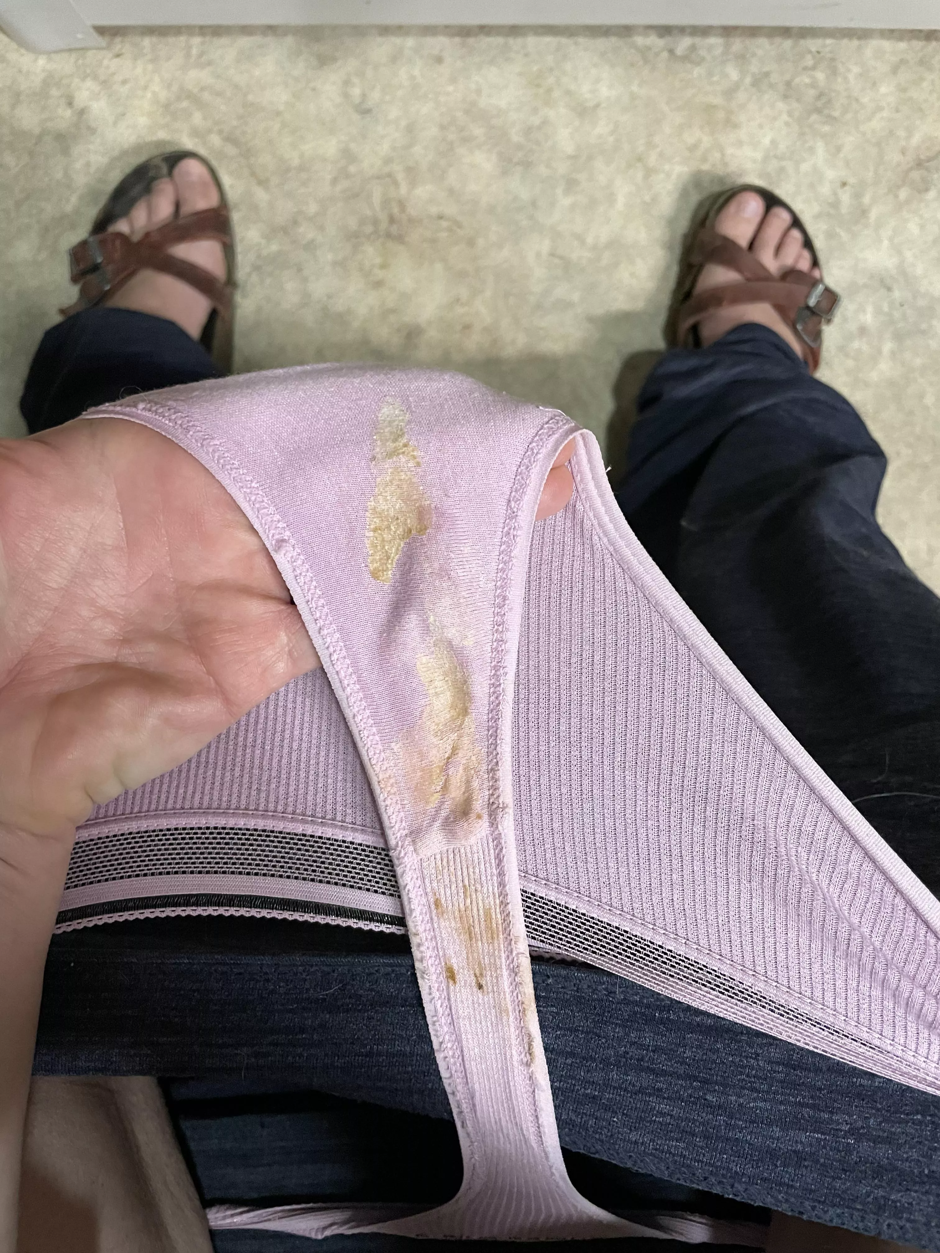 Sometimes I don’t wipe thoroughly 😂🤦🏼‍♀️