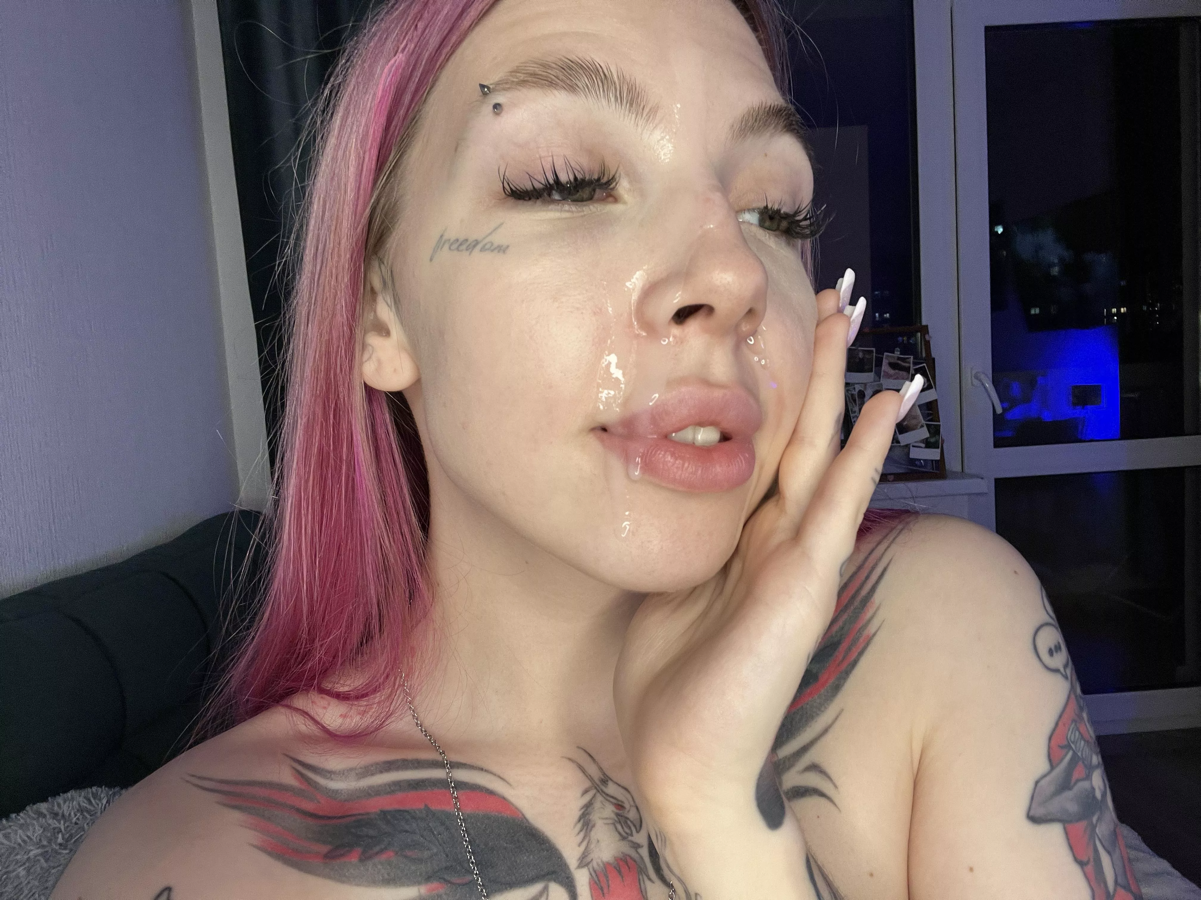 that semen looks hot on my innocent face