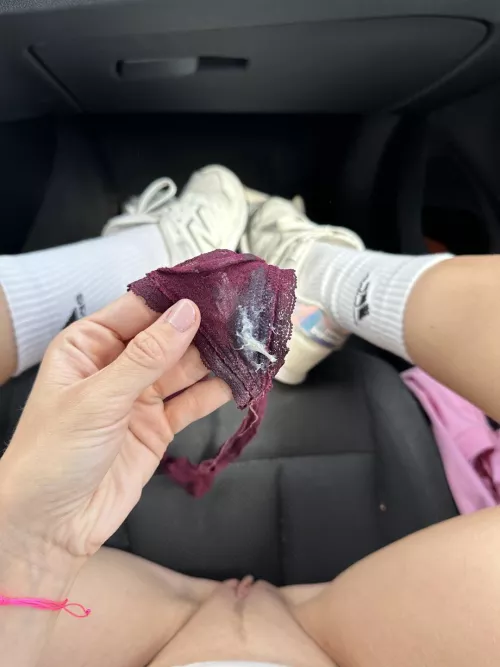The thongs are just too small. Too often the car seat was white with my juice