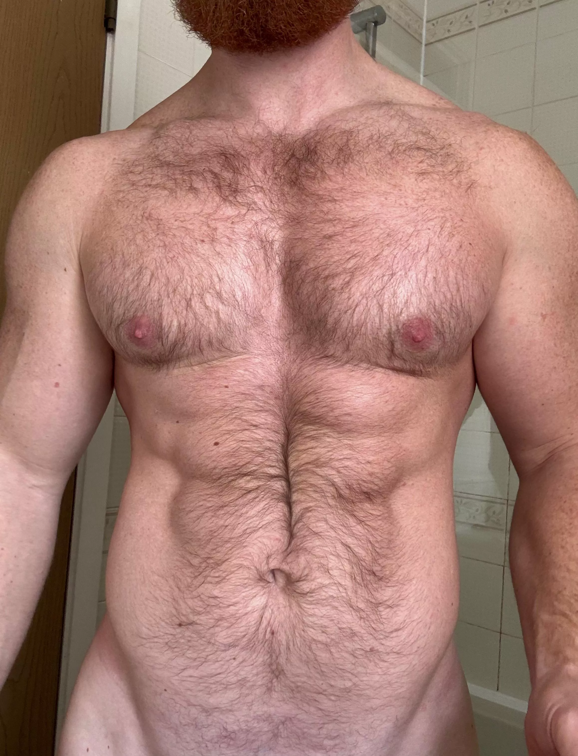 Time to wash myself after a hard days work.