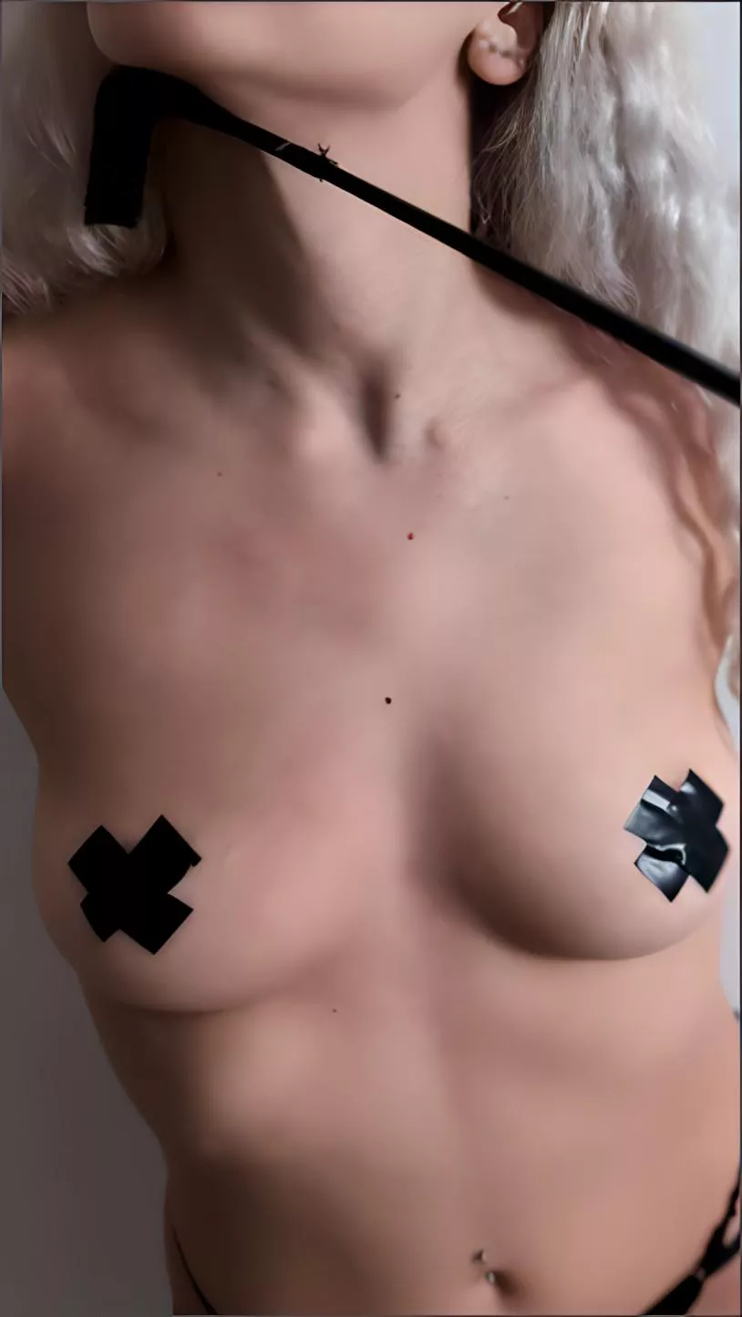 Titty tape + riding crop :P
