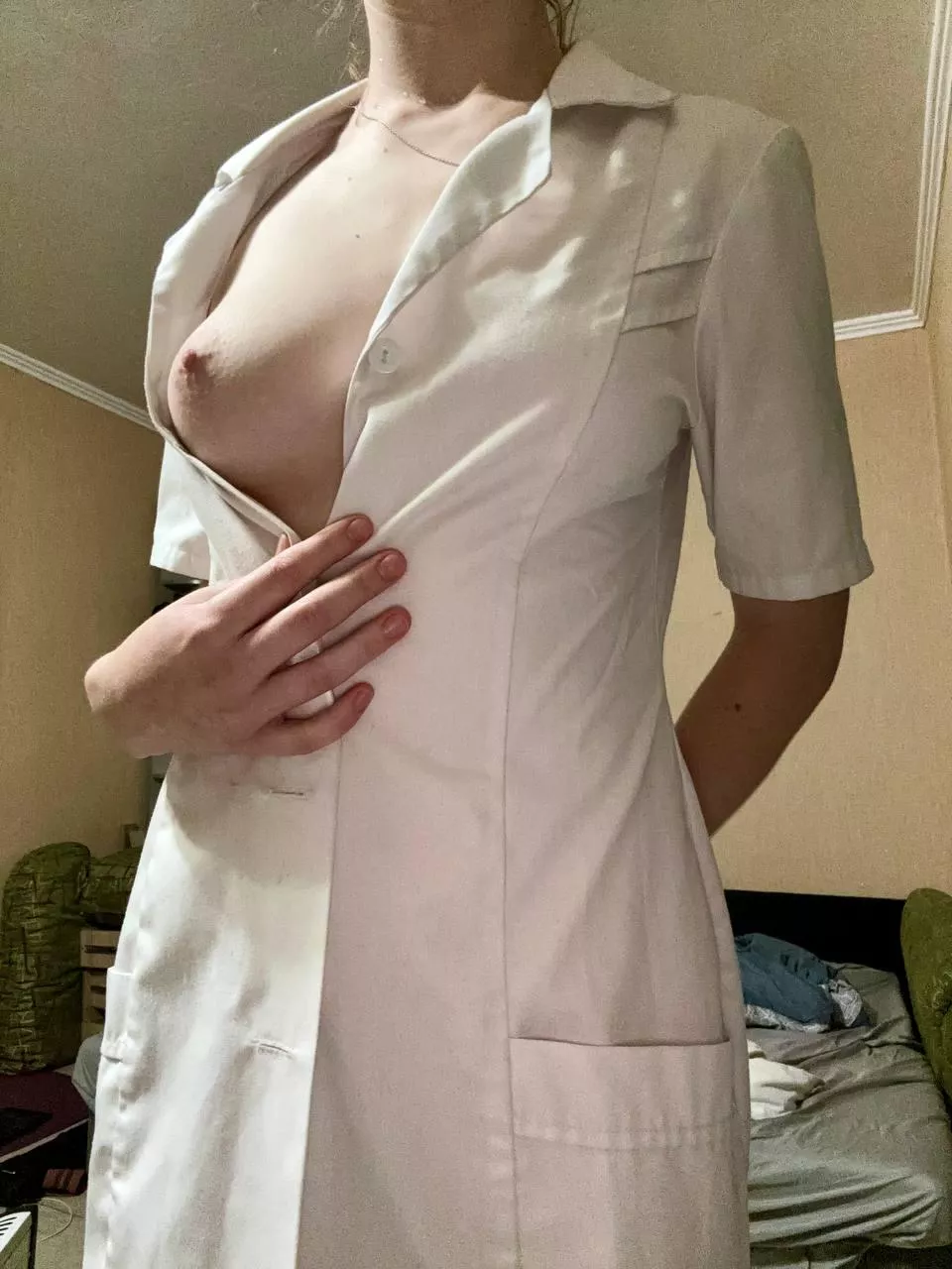 you have no idea how many nurses don't wear a bra under their gown