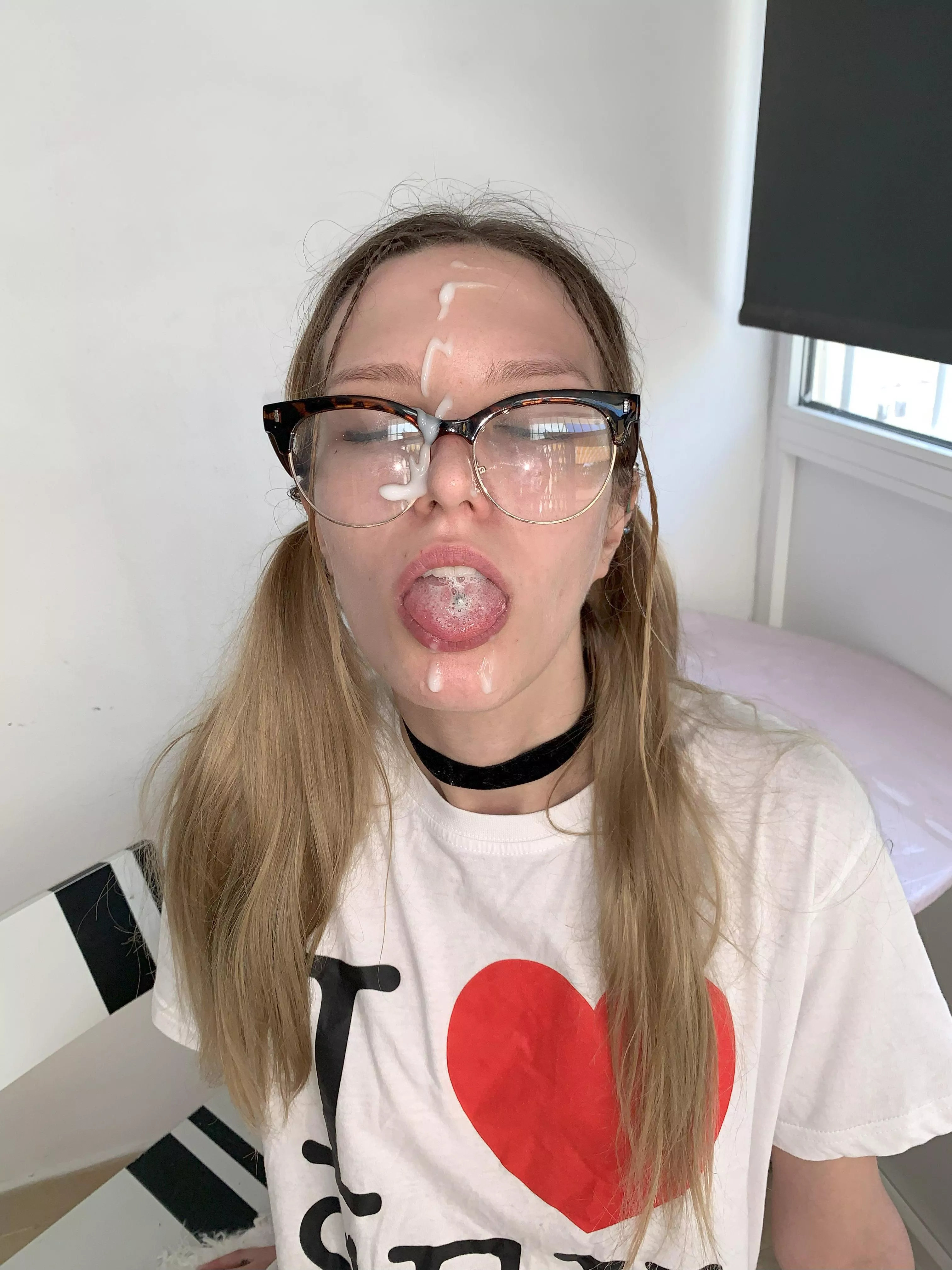 Your cum on my face is better than cosmetics