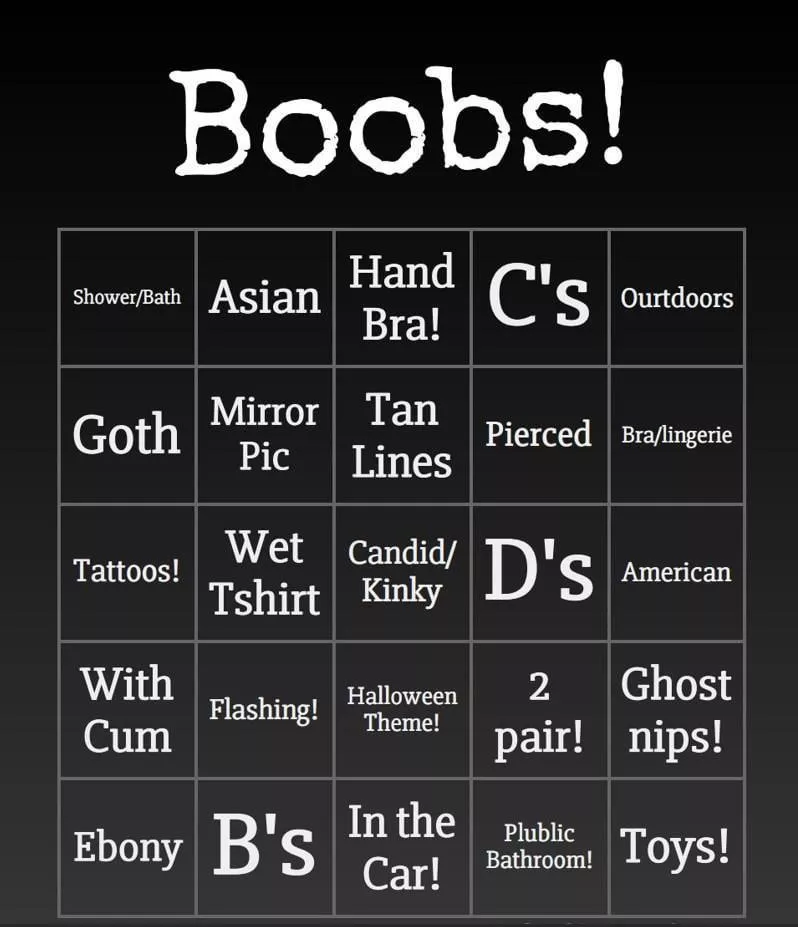 29M Anyone wants to help fill this bingo card?