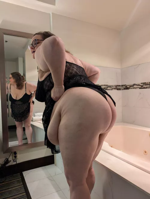 A peek of my saggy belly framed with a pretty nightie.