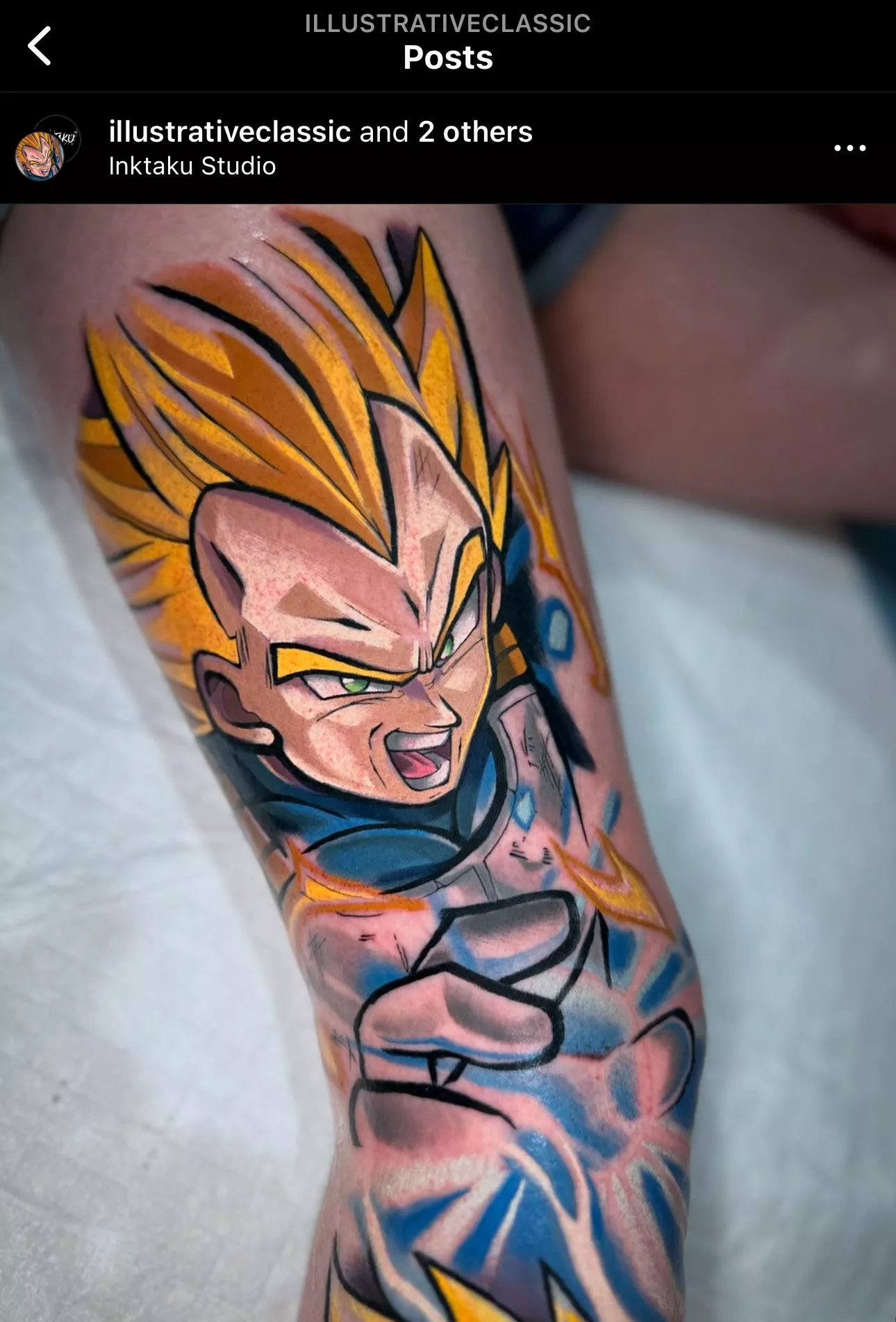 Amazing Vegeta Tattoo