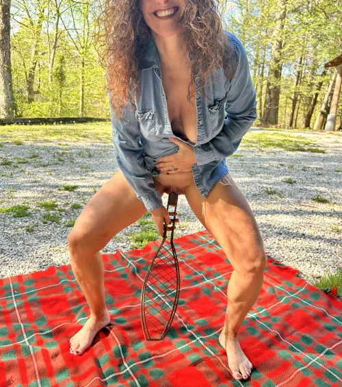 Annie (wife, 56) had some fun with this utensil we found at the Airbnb…