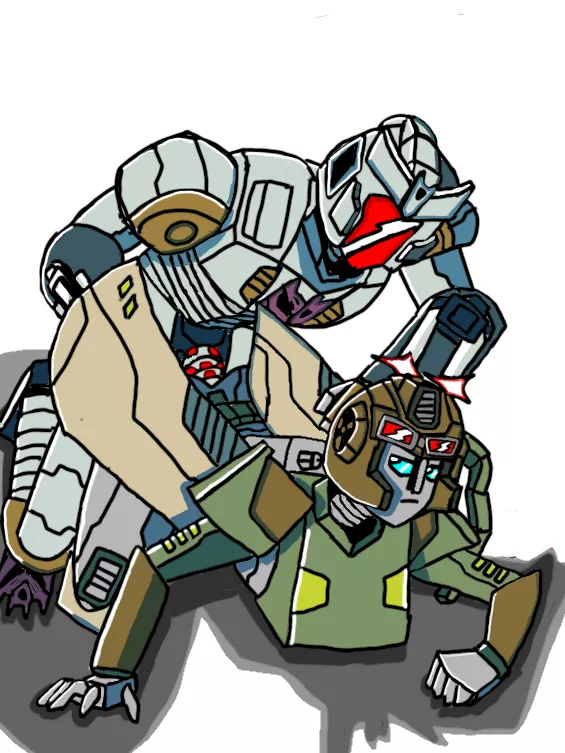 Anode gets caught and raped by a Decepticon