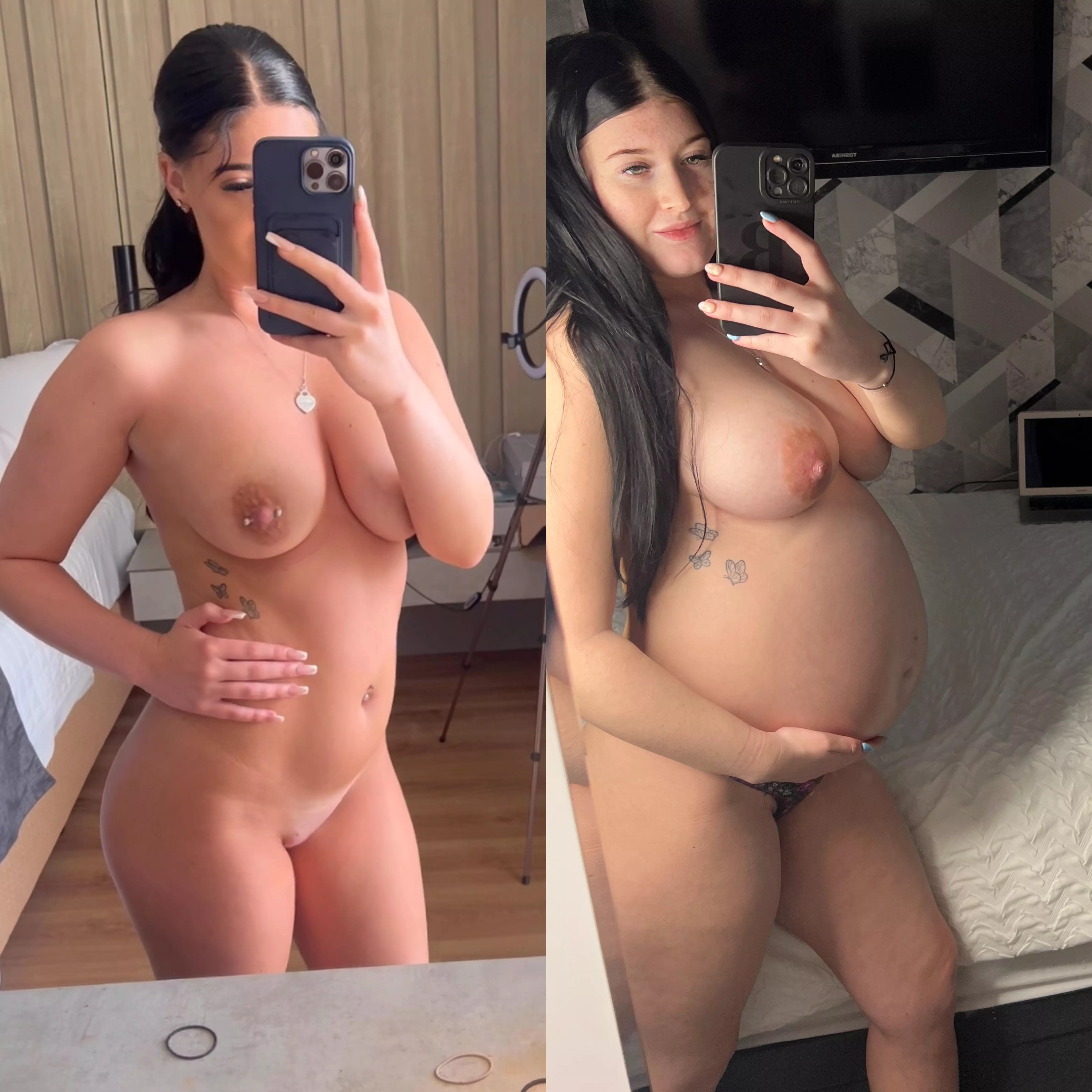 Before vs after getting bred 