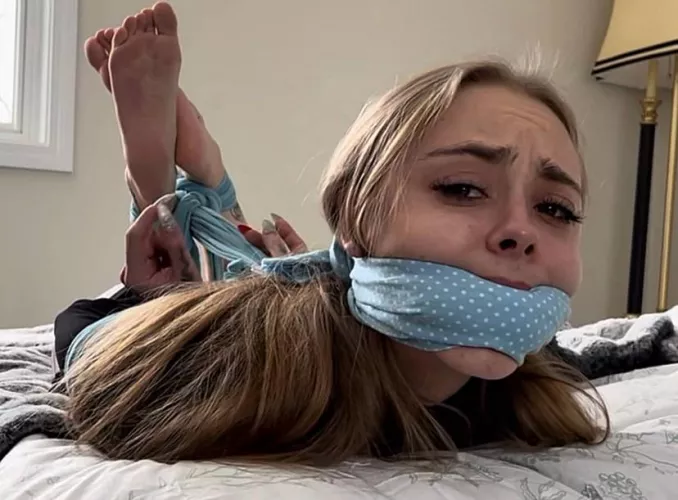 Cleave gagged and hogtied