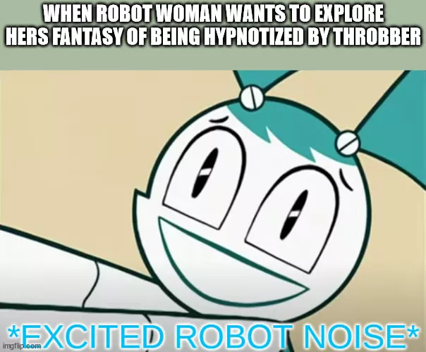 Combining robot fucking and hypnosis kinks.