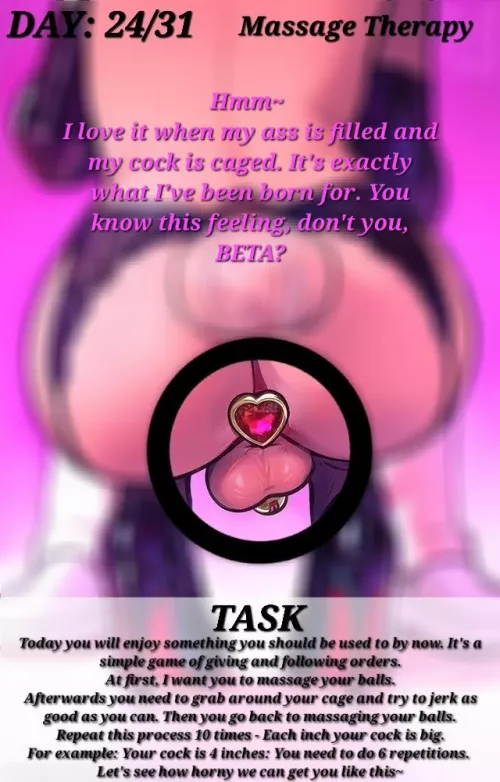 DAY: 24/31 Massage Therapy (Another day, another task. Hope ypu have fun today~ Only a week left~)