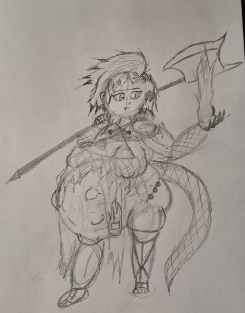 Drew a Half-Dwarf, Half-Drake named Aoiffe
