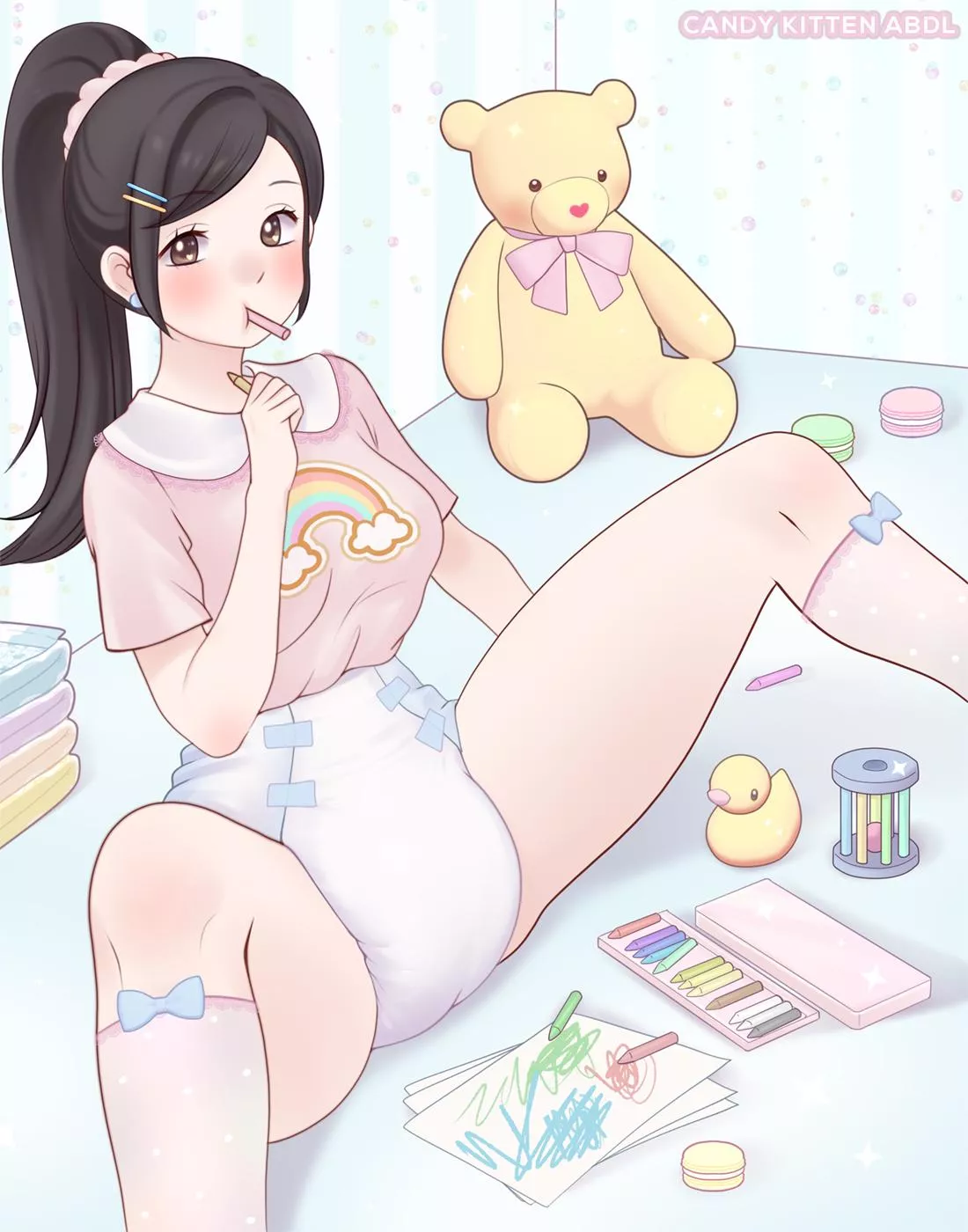 Eating crayons (candykittenabdl)