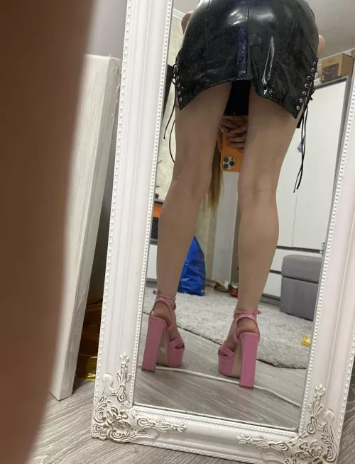 even at home I wear heels
