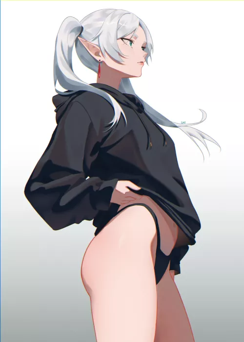 Frieren wearing Hoodie