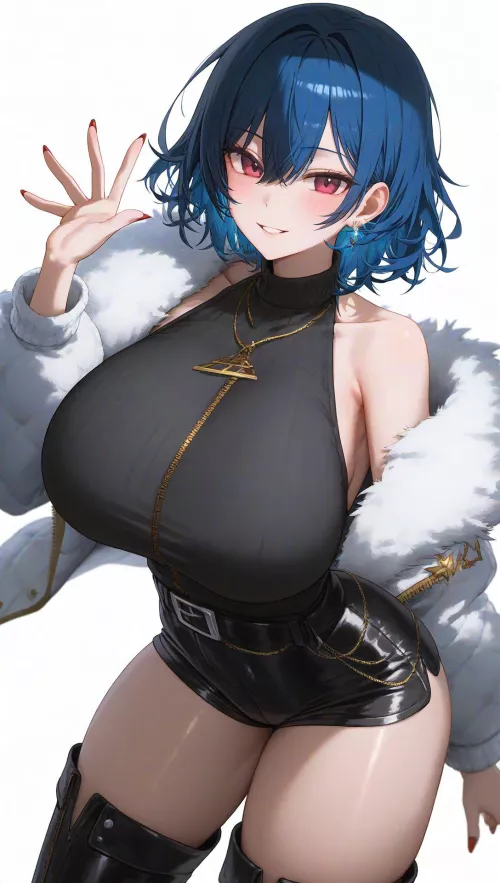 Fur Coat & Thigh Boots 