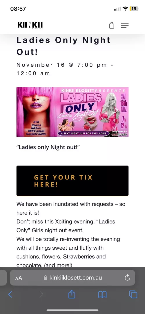 Girls only sexy cinema night