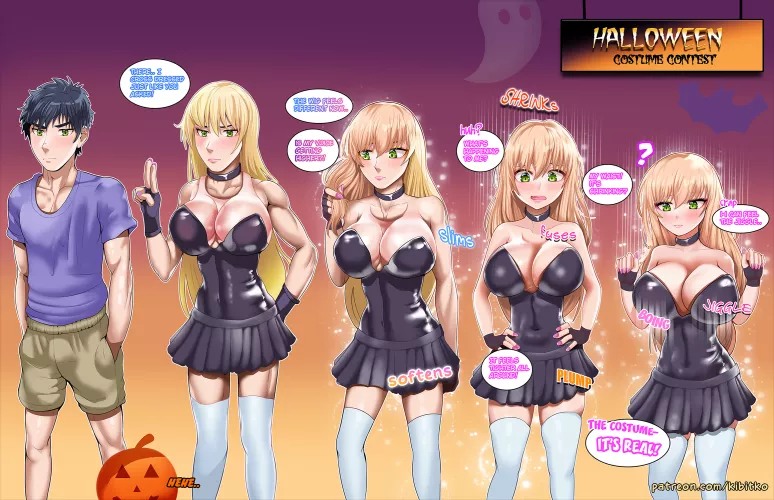 Halloween Costume Contest! TG TF Sequence by Kibitko. (A boyfriend and girlfriend get in drag for a contest, and the appliances they attached become real!) Here's the boyfriend :) (well.. he becomes the girlfriend after this lol)