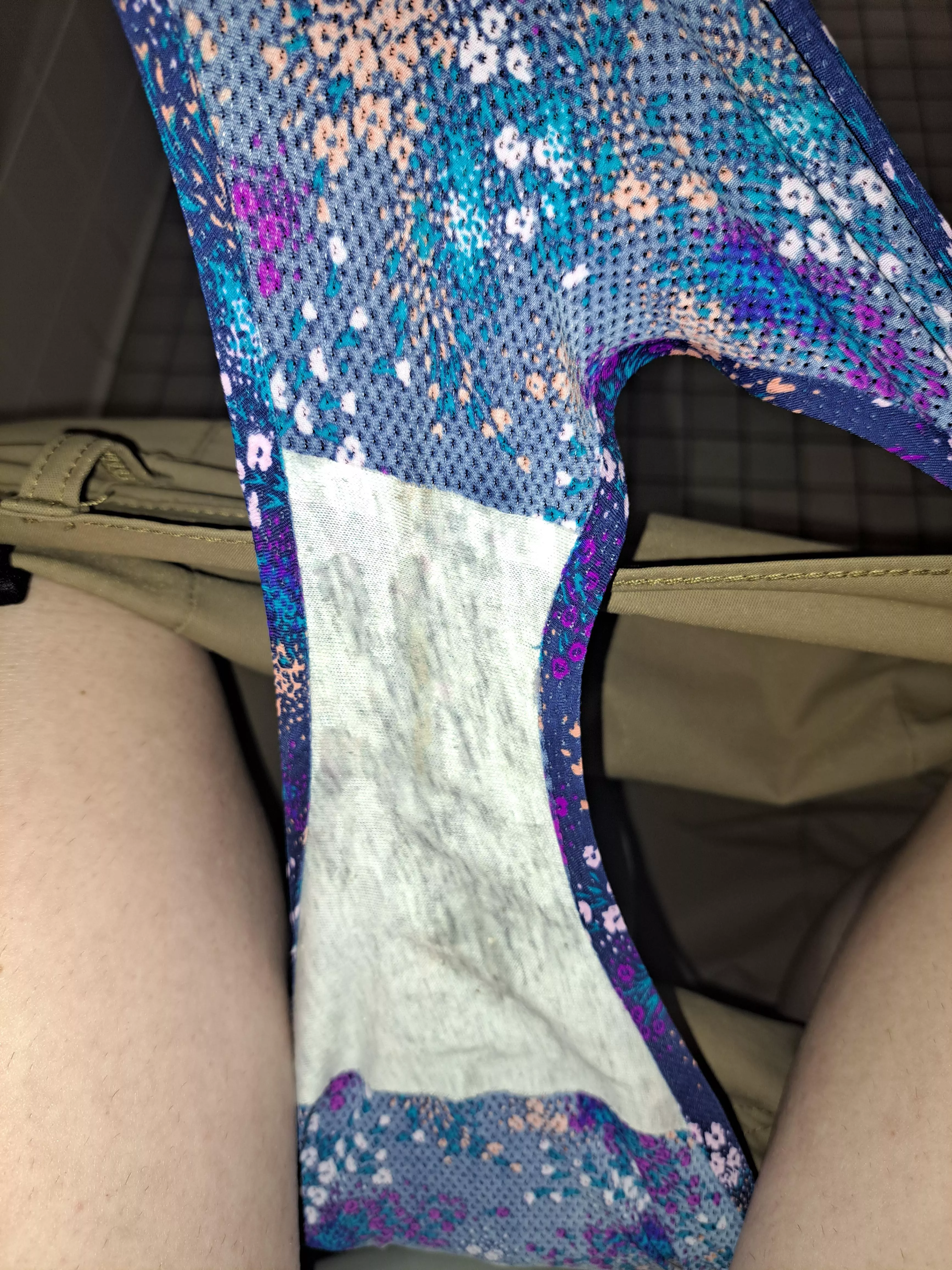 Hopefully this is the last day of 🦈 week, very light blood stain on my brand new floral panties 😈 