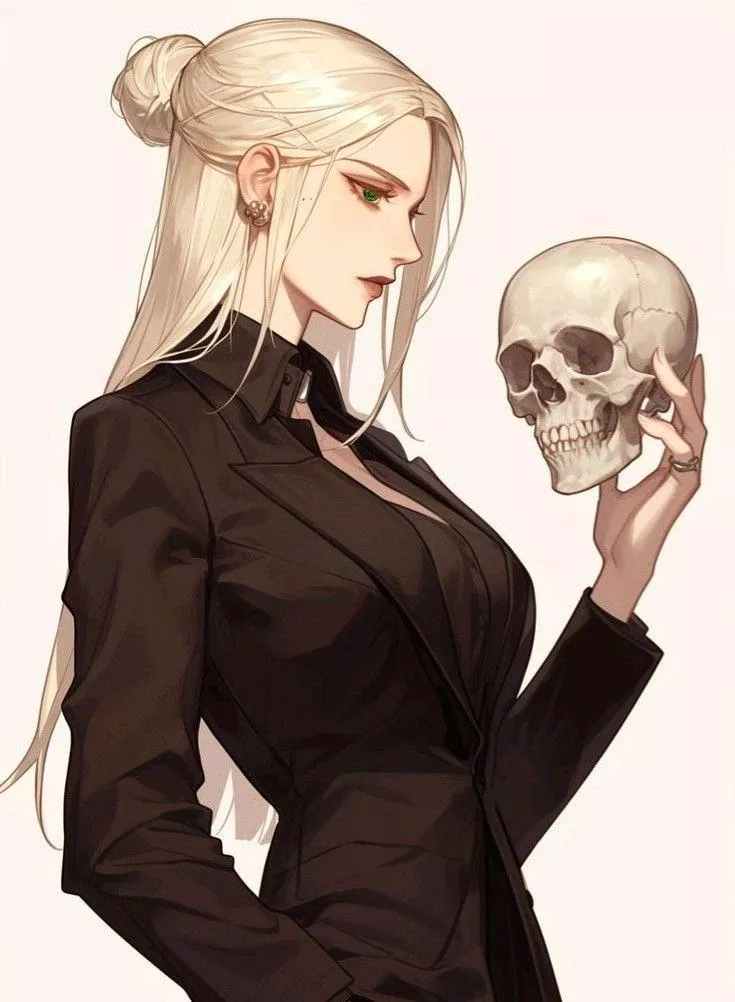 “How fascinating it is… to hold one’s own skull.” I said, holding the gleaming skull of my former body. It’s been 20 years since it was mine.