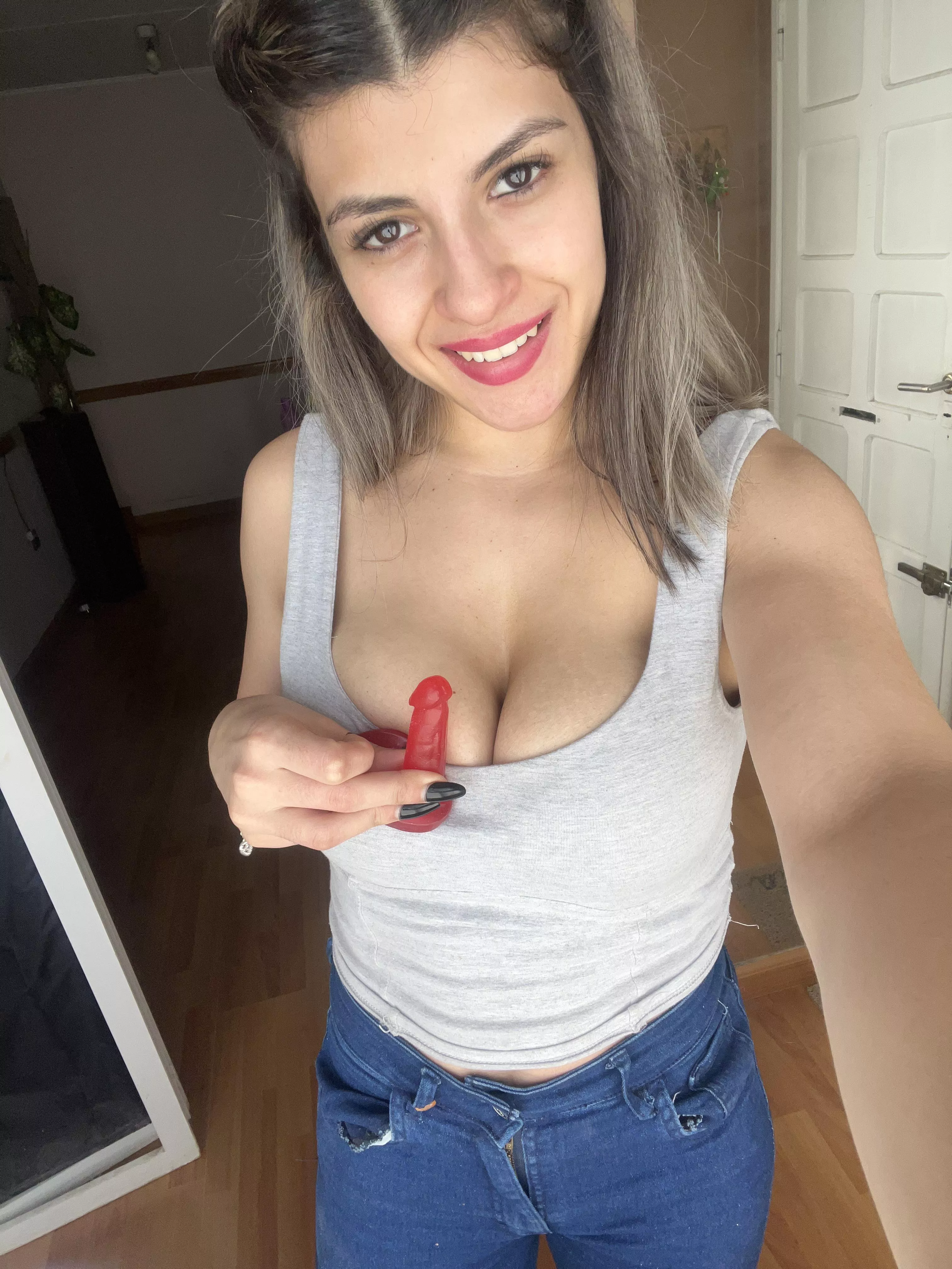 I feel sorry for your penis that would never fit through my huge tits