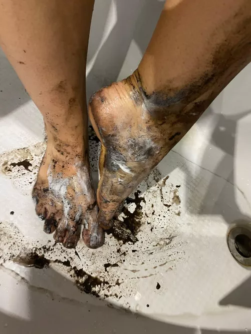 It was very difficult to clean my very dirty feet