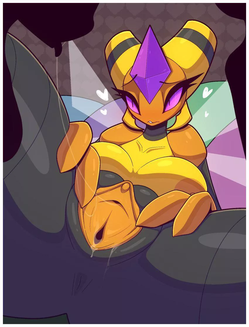 Licking Vespiquen’s pussy (R-MK)