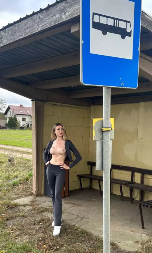 Maybe bus will come faster like this, or someone give a ride 