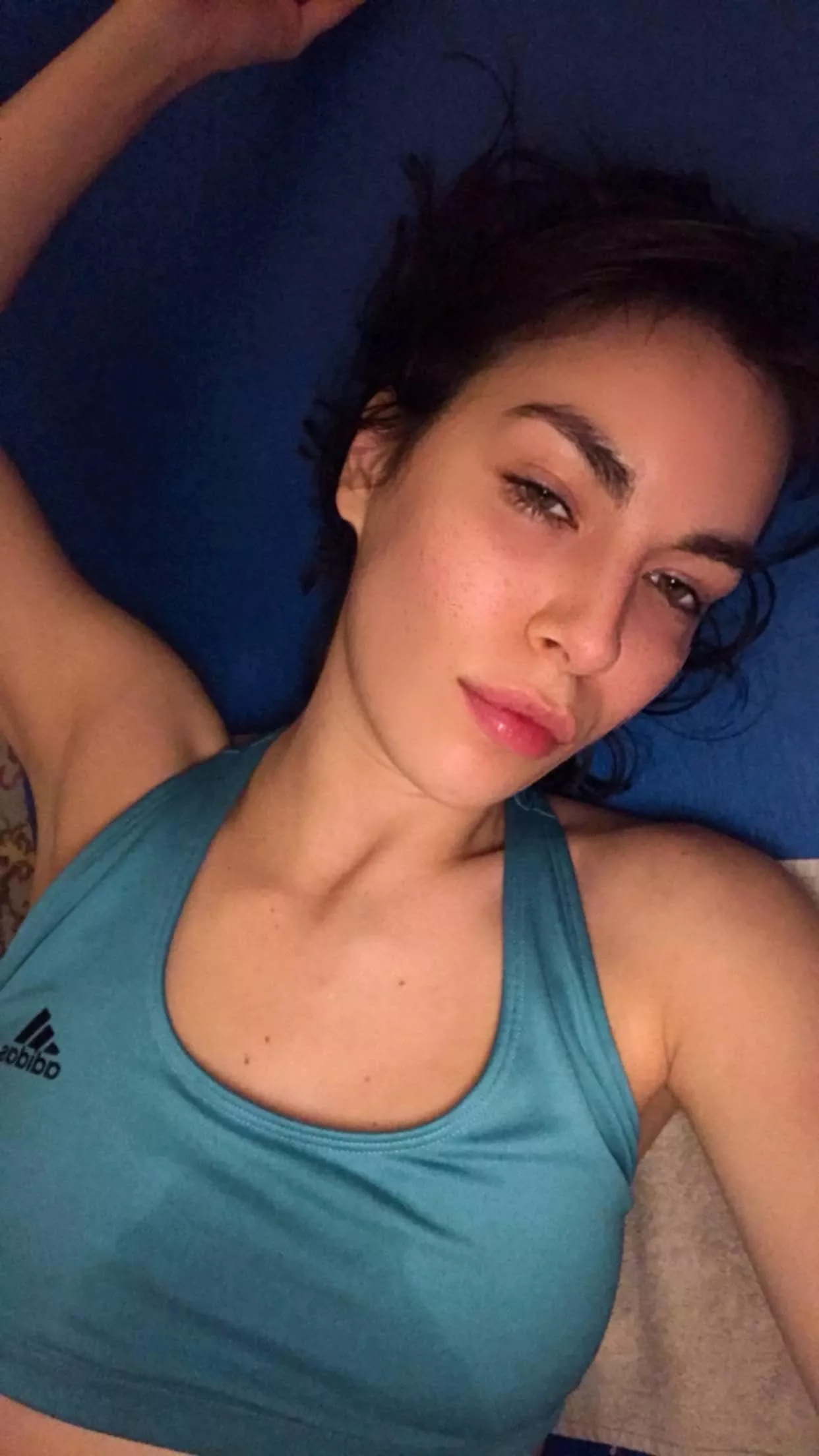 My sweaty body during yoga