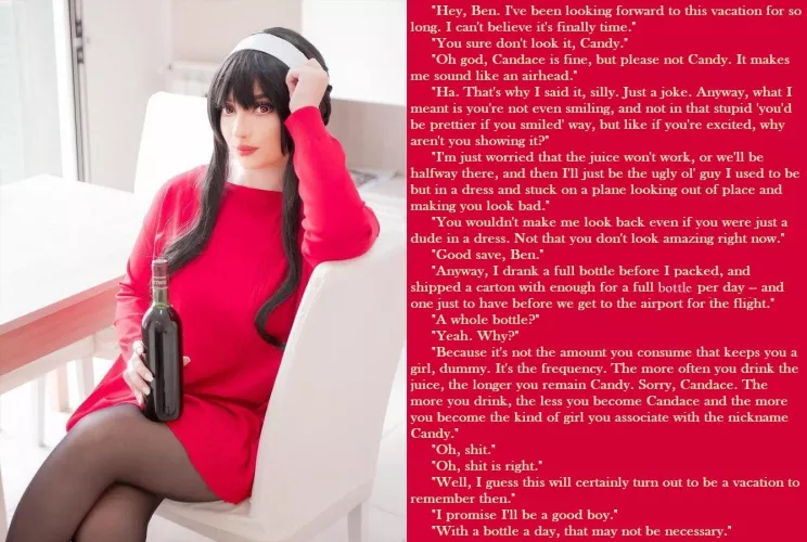 New caption! Brought Another Bottle Just in Case #m2f #bimbojuice #m2ftransformation #caption #bimbofication #gendertransformation #m2fcaption 