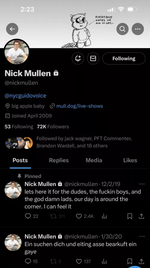 Nick’s original twitter is back?