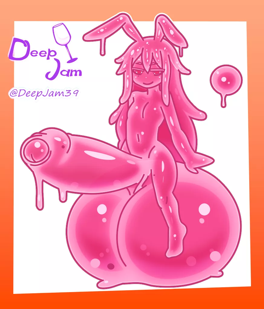 [OC] Purupuru~ I turned myself into a Bunny Slime Boy for Halloween!