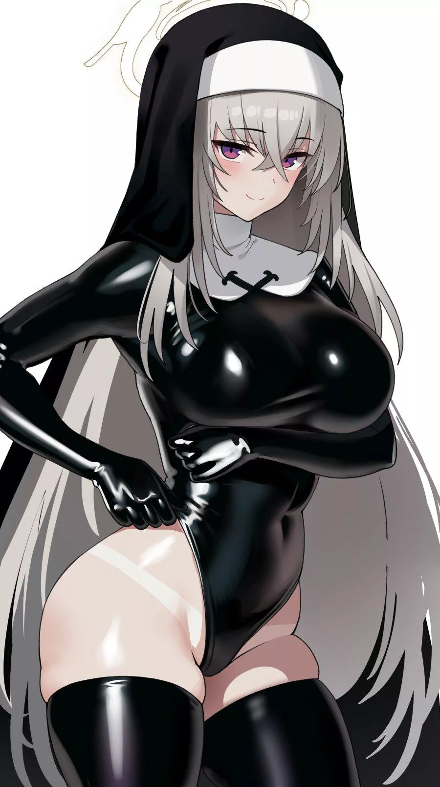 Sakurako showing her tan line 