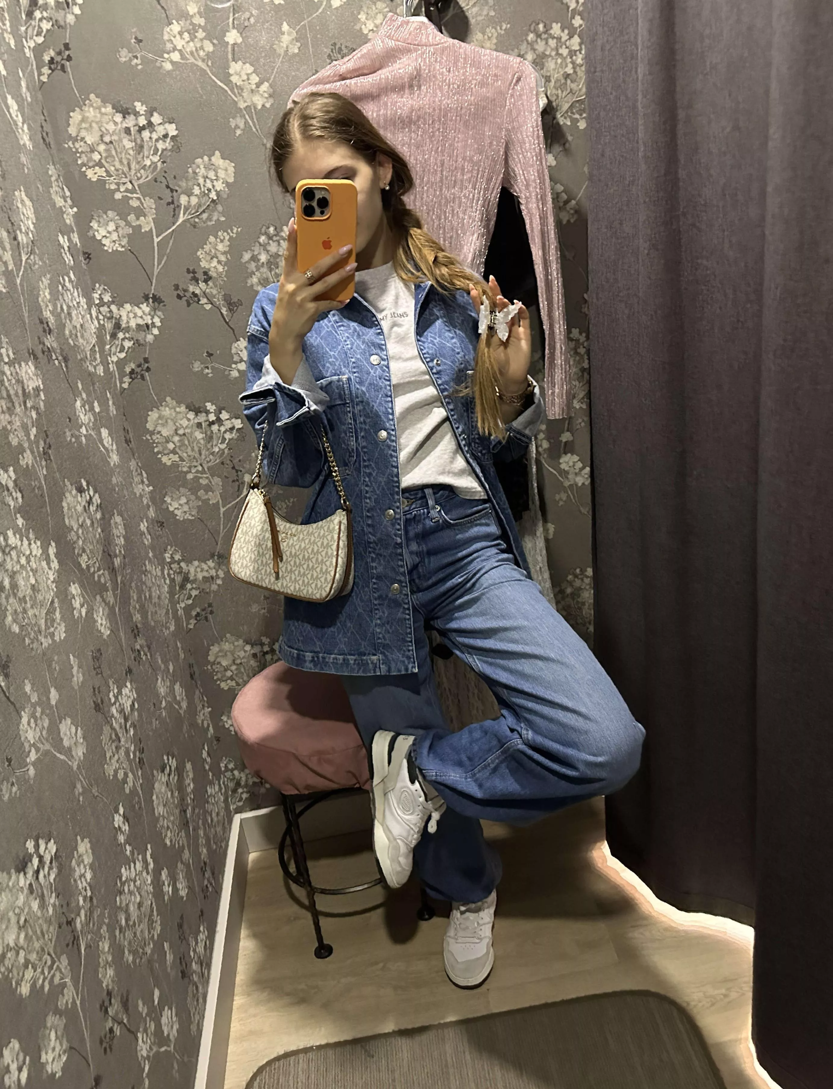 The risk of getting caught in the dressing room makes me even more horny