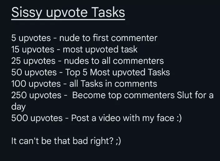 upvote to make me regret this...