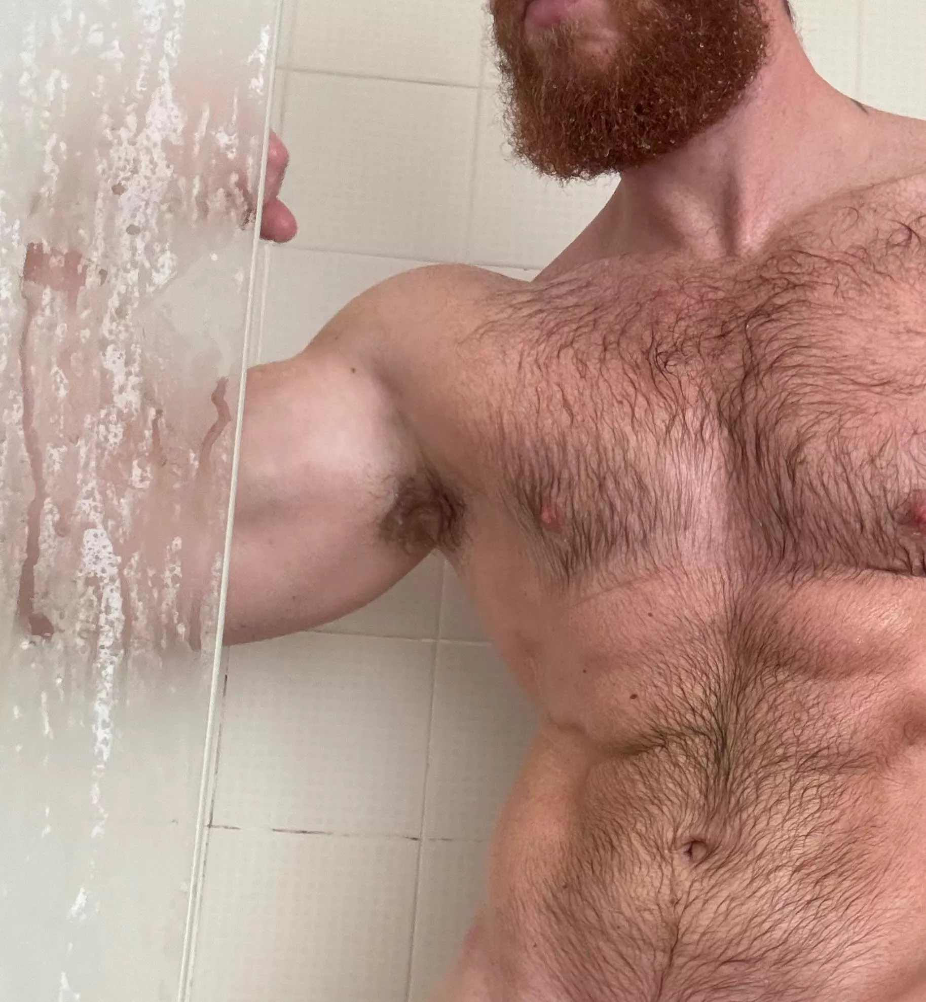 Wet an hairy biceps 