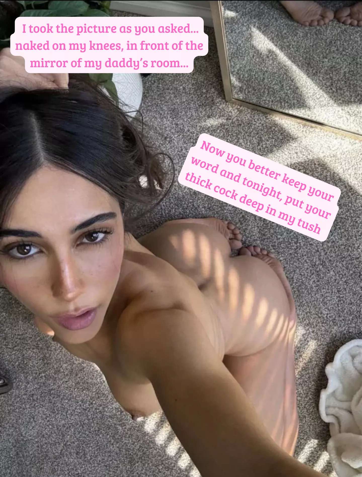 You were jerking off in the toilet at your work when you got a message from your bully... It was too much for your little dick... you cummed the moment you recognized your daughter's face. Okay now stop dreaming and go back to work, Cuckdad !