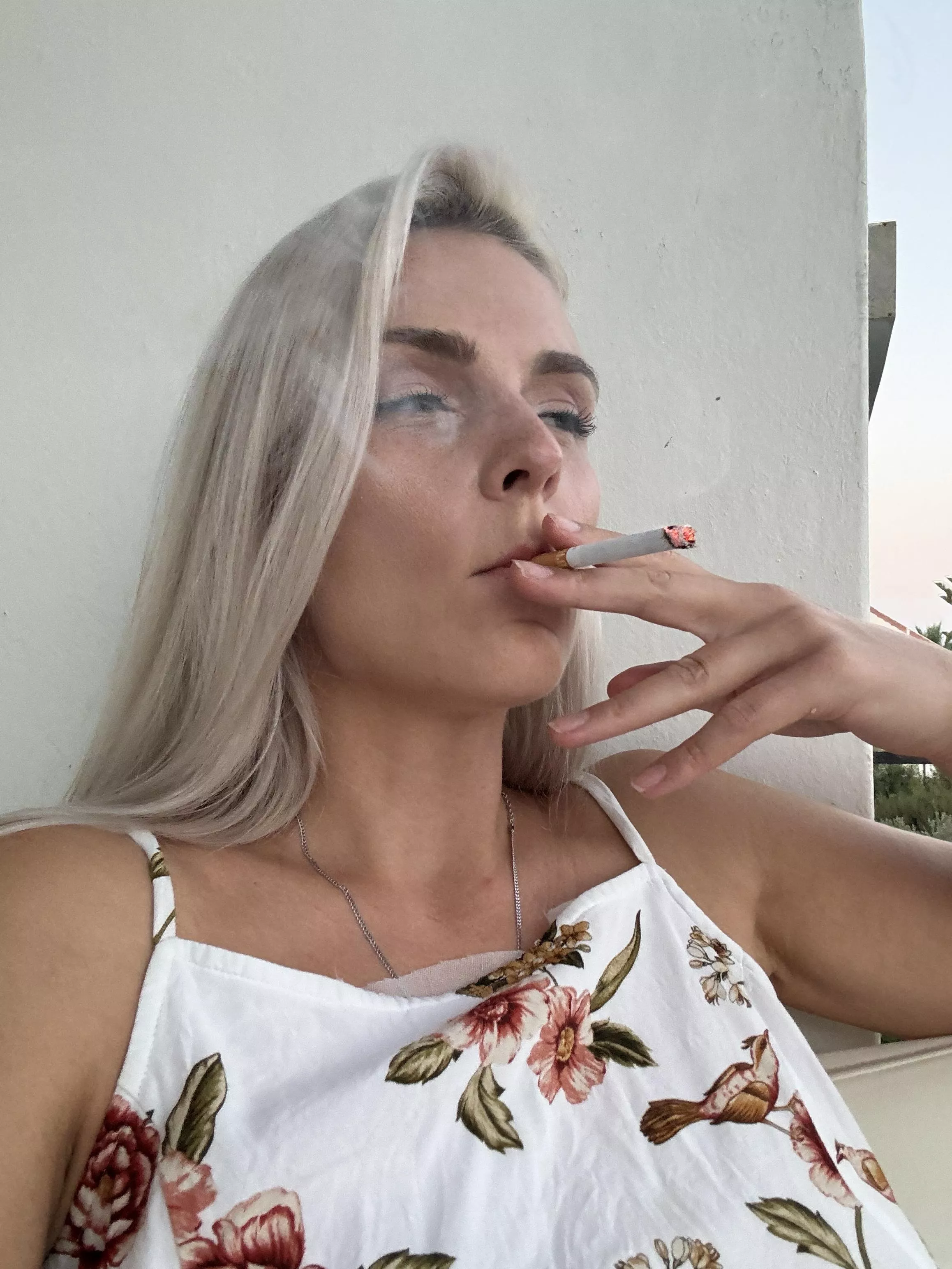 Your lady likes to smoke in the evening