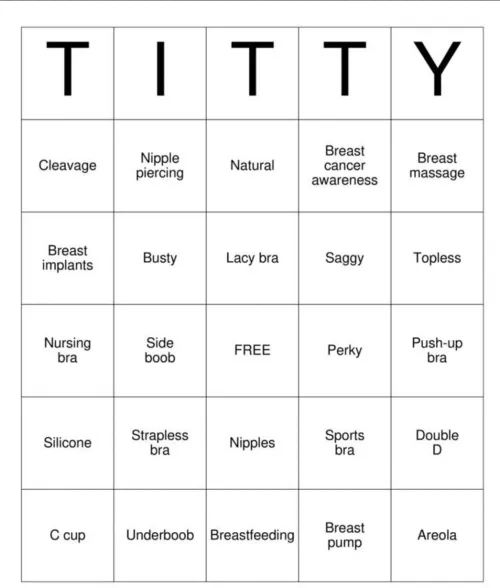 33 M- help me with my first bingo card please 