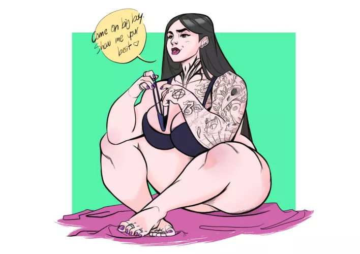 A BBW goth girl 